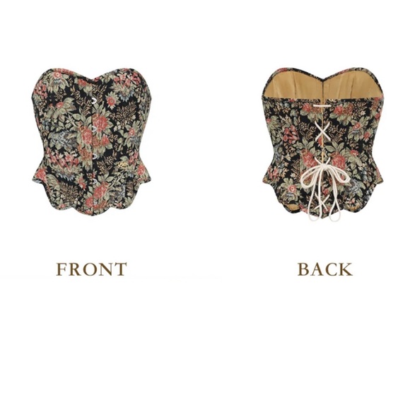 Lacemade Floral & Mirrors corset XL - Picture 2 of 8